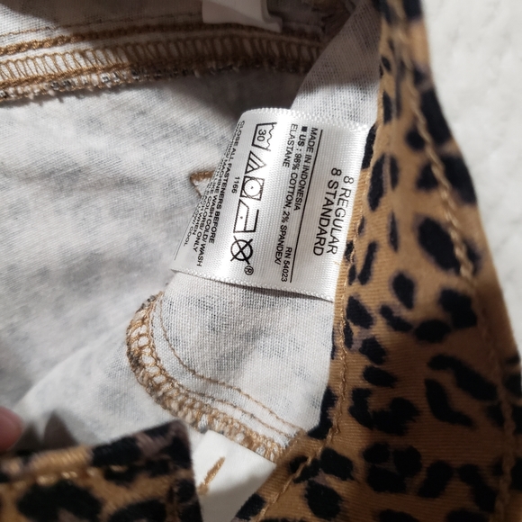 Girls Leopard Rockstar Jeggins - Picture 6 of 6
